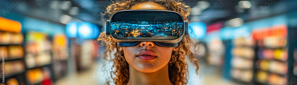 Poster immersive shopping experience using virtual reality in retail environments for enhanced customer eng