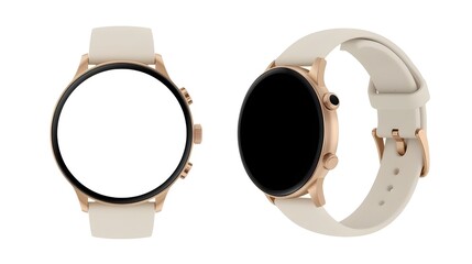 Modern Smart Watches on Transparent Background