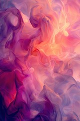 Fototapeta premium Vibrant photo of abstract background with swirling, glowing colors and shapes that resemble the fluid form of fire in motion. the design is suitable for an instagram profile.