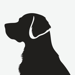 black silhouette of Labrador retriever dog breed