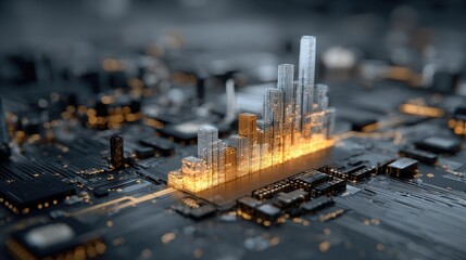 City built on a circuit board