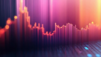 Growing bar chart showing increasing profits in business analytics visualization - Powered by Adobe