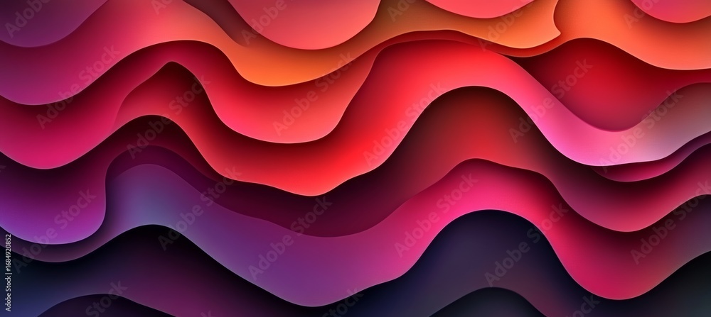 Canvas Prints vibrant wavy colorful backdrop art painting with abstract flowing shapes and modern design elements