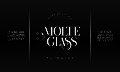 Molte Glass Alphabet Stylish Luxury Serif Display Typeface