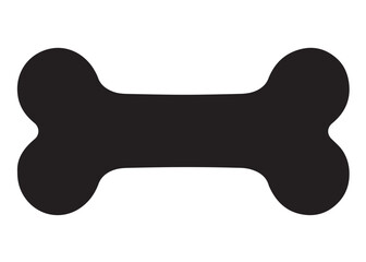 Obraz premium dog bone logo silhouette vector, dogs bone vector illustration, pet bone logo silhouette vector, puppy chew bone vector, animal bone logo silhouette vector on white background 