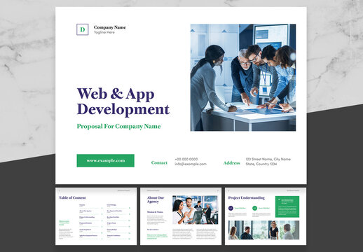 Blue And Green Web And App Proposal