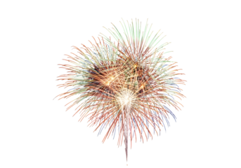 A vibrant display of colorful fireworks exploding in the night sky, showcasing a spectacular burst of light and color against a dark backdrop.