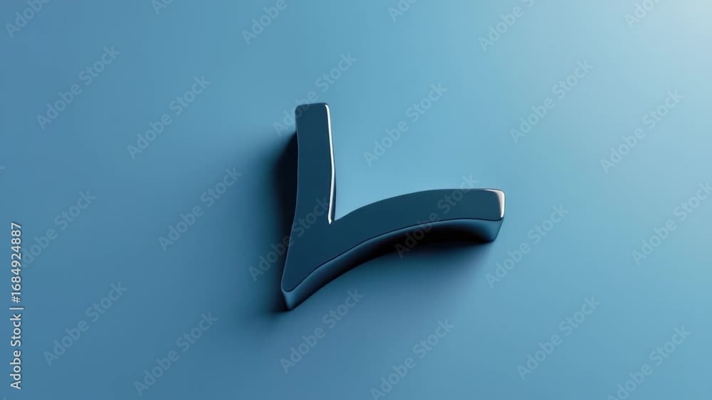 Poster a close-up shot of a metal object on a blue surface, great for use in technology or engineering cont