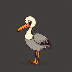 Dodo bird cartoon vector isolated illustration