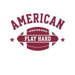 American Football Logo Design &ndash; Play Hard Sports Emblem png