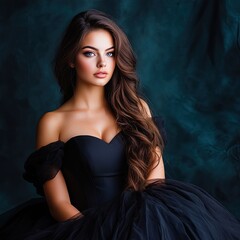 Naklejka premium Elegant Portrait with Dramatic Lighting