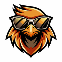 colorful illustration of a hawk head mascot logo