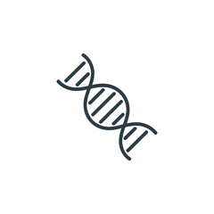 Fototapeta premium Simple outline icon of a dna double helix on a white background