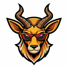 colorful illustration of a impala head mascot logo