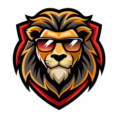 colorful illustration of a lion head mascot logo
