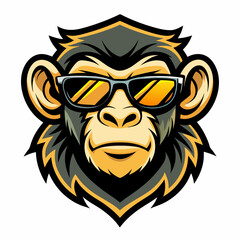 colorful illustration of a monkey head mascot logo