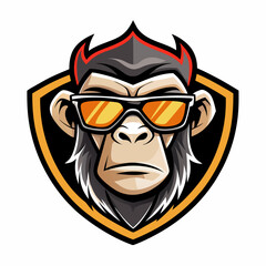 colorful illustration of a monkey head mascot logo