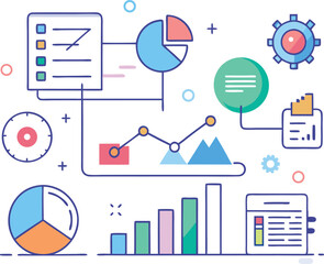 Fototapeta premium set of infographic elements vector