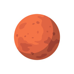 Mars Red Planet illustration Isolated on White Background