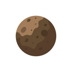 Mercury Brown Planet Solar System illustration