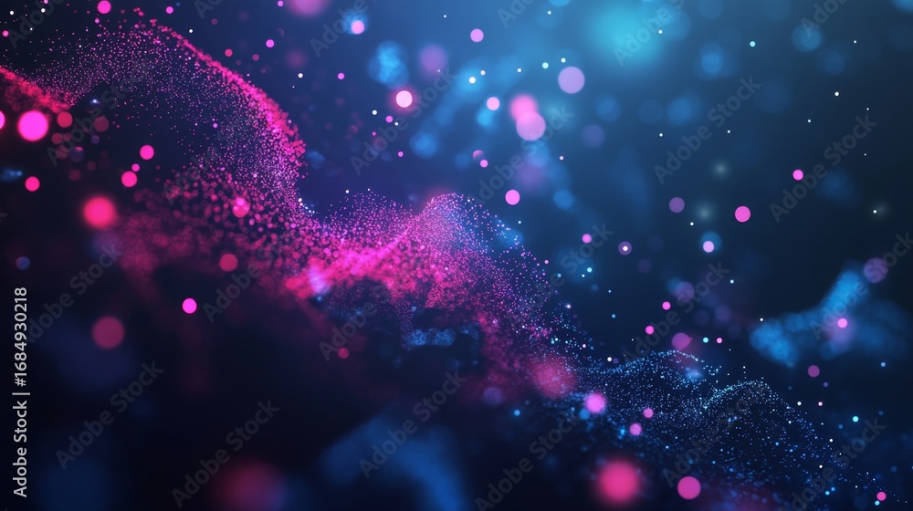 Aufkleber exploring digital health innovations abstract particle visualization in a virtual environment for en