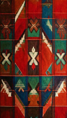 Detailed Horizontal Motif Traditional Handmade Sadu Rug
