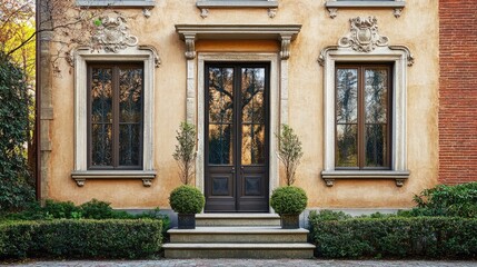 Elegant Entrance of a Classic Mansion