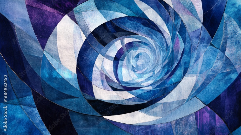 Poster Exploring abstract geometric shapes in a dynamic digital art gallery presentation