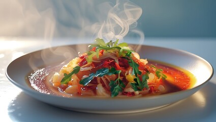 Fresh Green Salad with Cheese and Egg Yolks