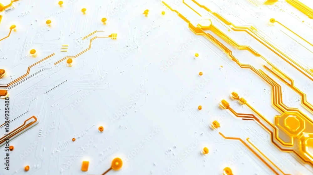 Poster futuristic yellow technology patterns digital background abstract design clean environment close-up 