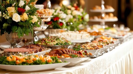 Formal buffet spread