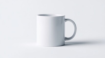 Fototapeta premium Ultra quality image of single ceramic coffee mug on a pure white background.