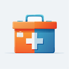 Fototapeta premium Icône vectorielle minimaliste d’une boîte de médicament neutre