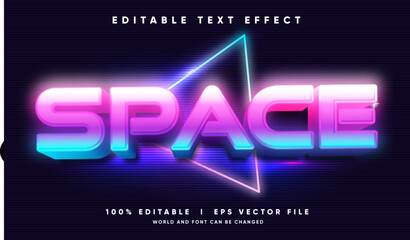 space vector text effect with modern style