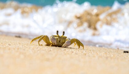 Sure! Here's a detailed prompt you can use to generate or search for a realistic or artistic image of a **sea crab**:

---

**Prompt:**

> "A high-resolution, detailed image of a sea crab in its natur