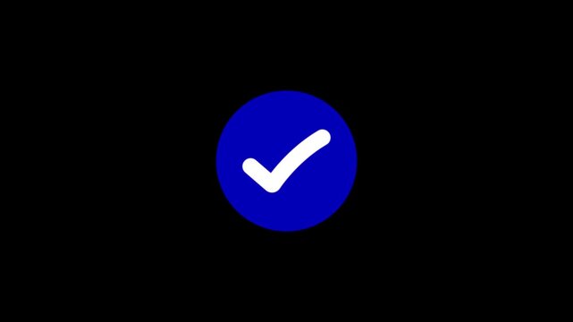 Check mark icon animation concept of check list button. Best choice for right, success, tick, accept, success approval and right choice concept, Minimal Check Mark Animation.