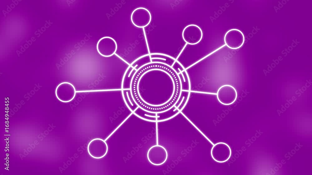 Poster digital networking concept, digital network marketing icon , networking and connection technology ic