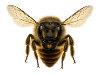 Leafcutter bee with stout body and large mandibles