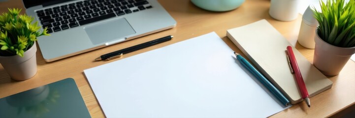 Close-up view of organized workspace, stylish stationery, blank space , rose gold, business, luxury