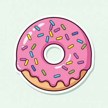 Naklejki Donut Vector Illustration