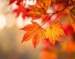 Fototapeta premium autumn maple leaf