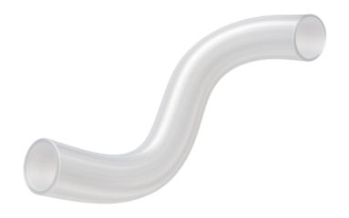 Flexible PVC hose with smooth surface