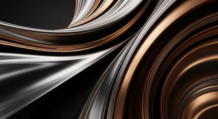 An abstract chrome futuristic for background