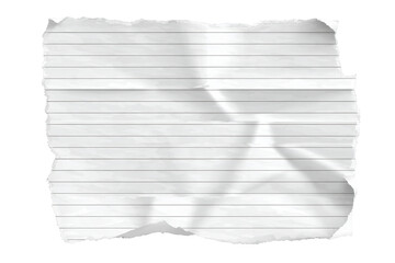 blank lined paper notebook paper with torn edges isolated on transparent background, note paper message office business tag sign