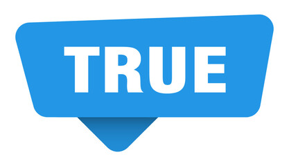 true sticker. true blue sign isolated on transpatent background