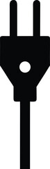 electrical plug vector silhouette icon