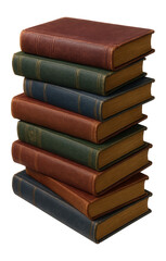 Fototapeta premium Stack of old books with worn covers