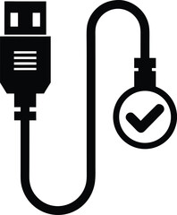 ethernet connection with checkmark icon