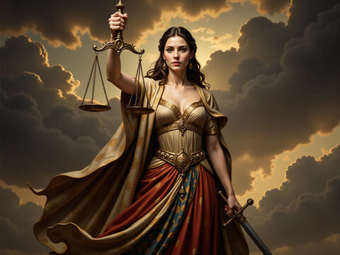 statue of justice with sword