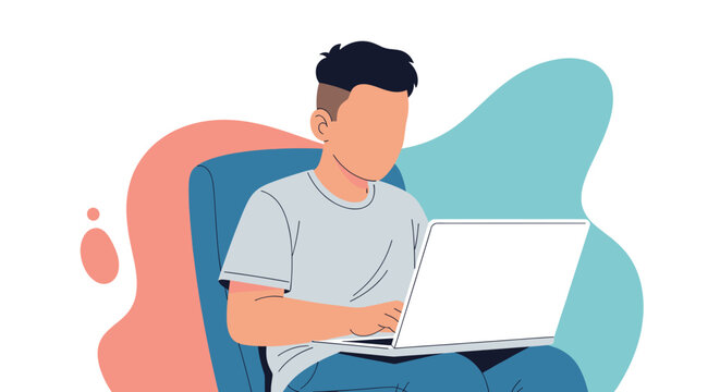 Person focused on working or studying remotely with a laptop, depicting online education, freelance work, or a flexible modern lifestyle.